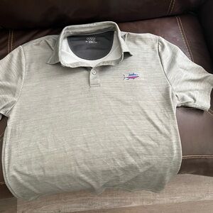 OP Gray Polo Shirt Classic Design Cotton Blend